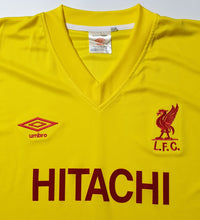 Load image into Gallery viewer, LIVERPOOL 1980 AWAY YELLOW HITACHI RARE VINTAGE JERSEY RETRO FOOTBALL SHIRT