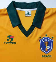 Load image into Gallery viewer, BRAZIL 1986 WORLD CUP HOME RARE VINTAGE JERSEY RETRO FOOTBALL SHIRT