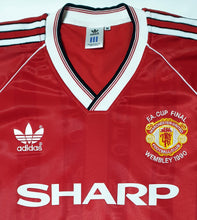Load image into Gallery viewer, MANCHESTER UNITED 1990 FA CUP HOME VINTAGE JERSEY RETRO FOOTBALL SHIRT