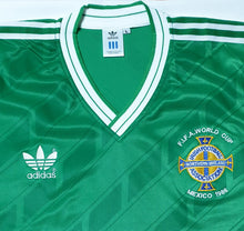 Load image into Gallery viewer, NORTHERN IRELAND 1986 HOME VINTAGE JERSEY RETRO FOOTBALL SHIRT