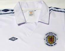 Load image into Gallery viewer, SCOTLAND 1978 WORLD CUP AWAY WHITE RARE VINTAGE JERSEY RETRO FOOTBALL SHIRT