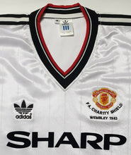 Load image into Gallery viewer, MANCHESTER UNITED 1983 CHARITY SHIELD AWAY VINTAGE JERSEY RETRO FOOTBALL SHIRT