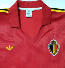Load image into Gallery viewer, BELGIUM 1986 HOME WORLD CUP VINTAGE JERSEY RETRO FOOTBALL SHIRT