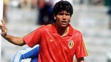 Load image into Gallery viewer, BELGIUM 1986 HOME WORLD CUP VINTAGE JERSEY RETRO FOOTBALL SHIRT