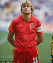Load image into Gallery viewer, BELGIUM 1986 HOME WORLD CUP VINTAGE JERSEY RETRO FOOTBALL SHIRT