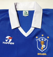 Load image into Gallery viewer, BRAZIL 1986 AWAY RARE VINTAGE SOCCER JERSEY RETRO FOOTBALL SHIRT
