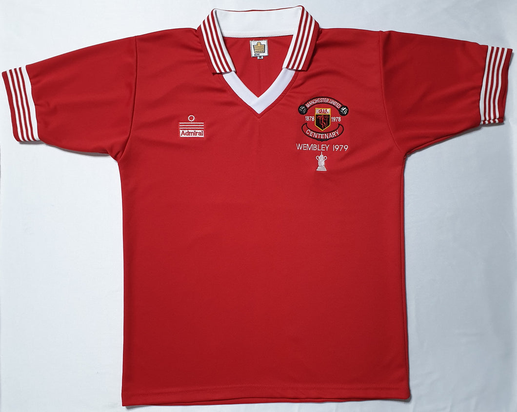 MANCHESTER UNITED 1979 WEMBLEY HOME RARE VINTAGE JERSEY RETRO FOOTBALL SHIRT