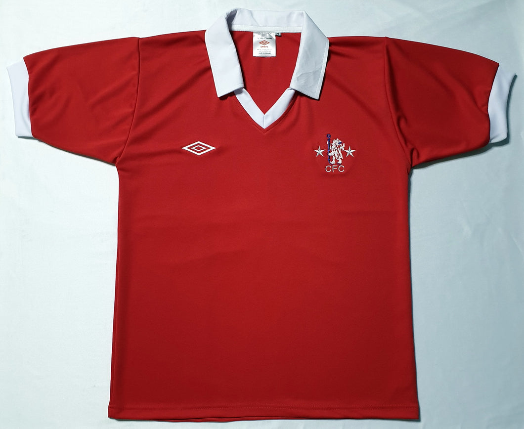 CHELSEA 1976 AWAY RED VINTAGE JERSEY RARE RETRO FOOTBALL SHIRT