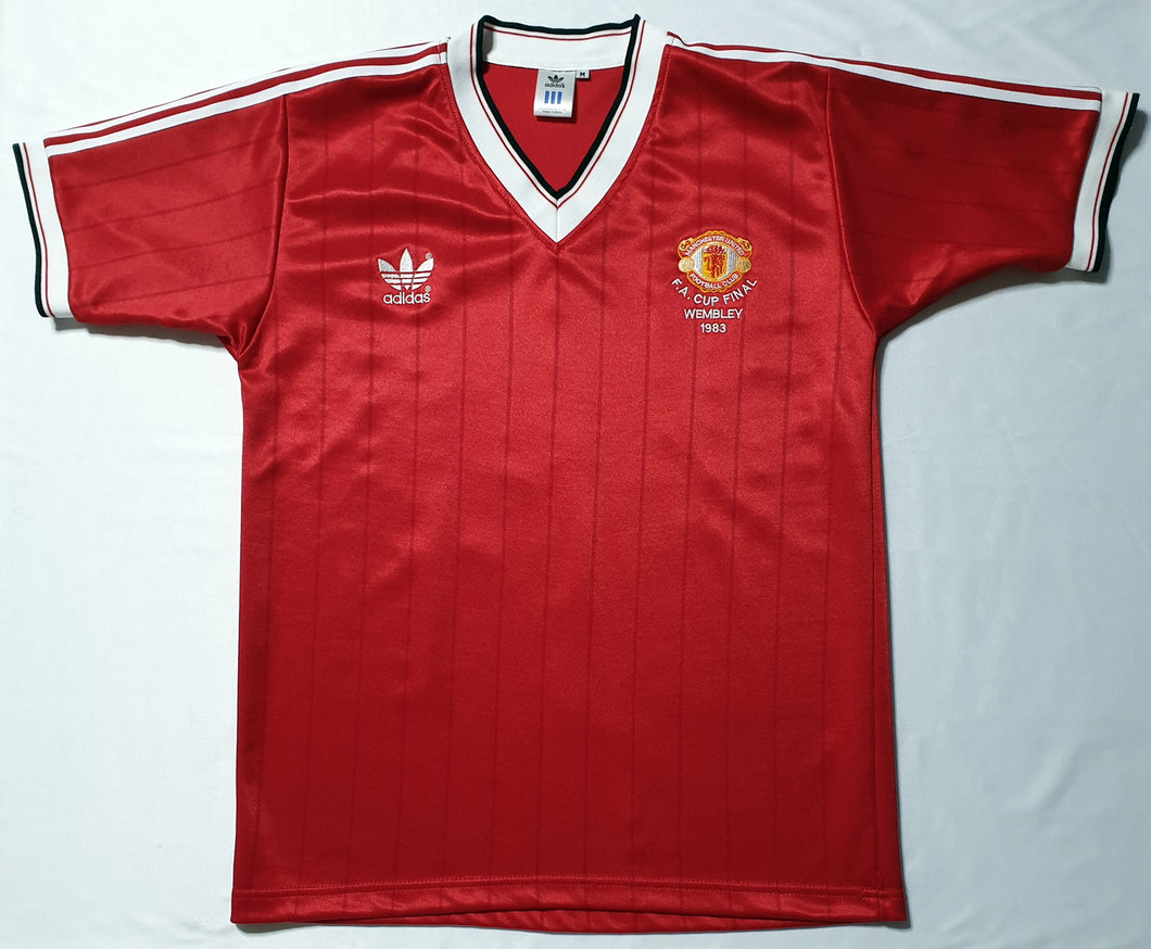 MANCHESTER UNITED 1983 FA CUP FINAL HOME RARE VINTAGE JERSEY RETRO FOOTBALL SHIRT