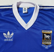 Load image into Gallery viewer, IPSWICH TOWN 1981 U.E.F.A. CUP HOME RARE VINTAGE SOCCER JERSEY RETRO FOOTBALL SHIRT
