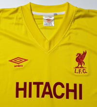 Load image into Gallery viewer, LIVERPOOL 1980 AWAY YELLOW HITACHI RARE VINTAGE JERSEY RETRO FOOTBALL SHIRT
