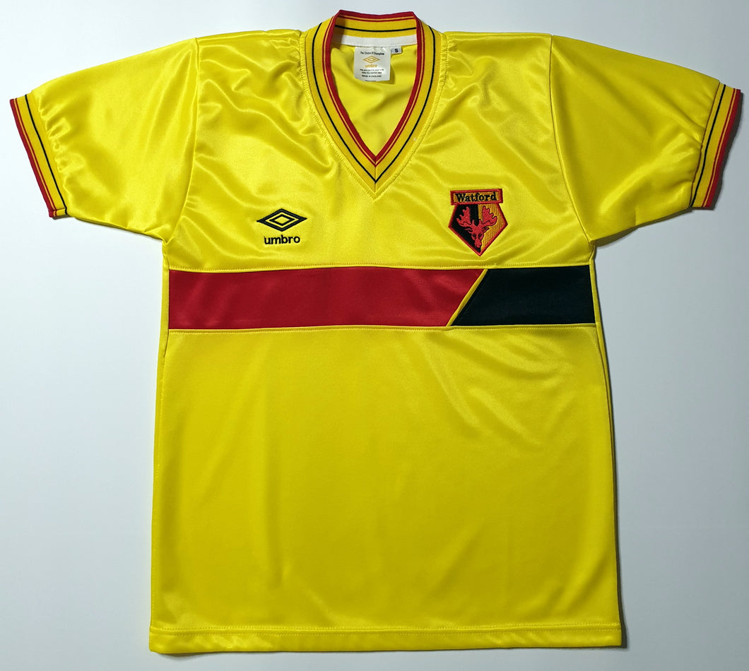 WATFORD 1985 HOME VINTAGE JERSEY RARE RETRO FOOTBALL SHIRT