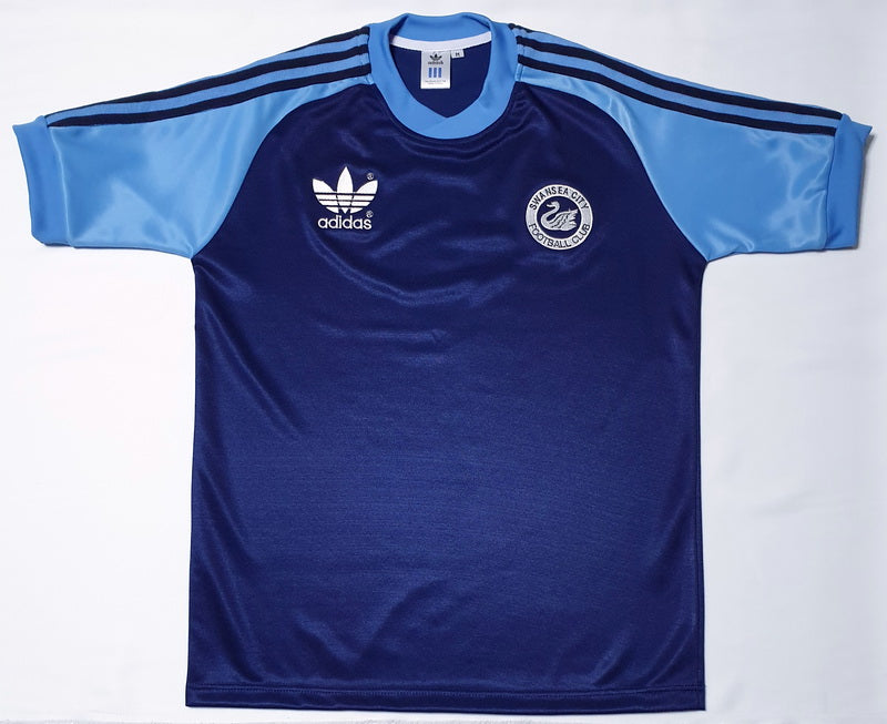 SWANSEA CITY 1980 AWAY BLUE RARE VINTAGE JERSEY RETRO FOOTBALL SHIRT