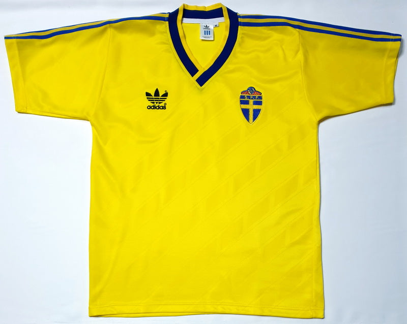 SWEDEN 1986 HOME VINTAGE JERSEY RETRO FOOTBALL SHIRT