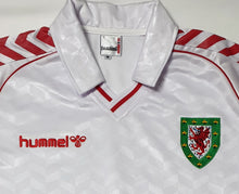 Load image into Gallery viewer, WALES 1987 AWAY WHITE VINTAGE JERSEY RETRO FOOTBALL SHIRT
