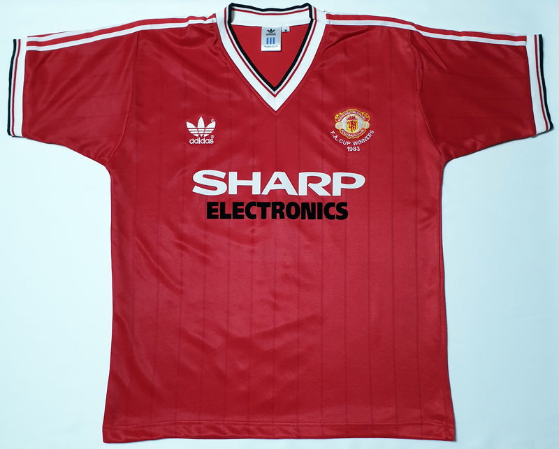 MANCHESTER UNITED 1983 FA CUP ELE HOME VINTAGE JERSEY RETRO FOOTBALL SHIRT