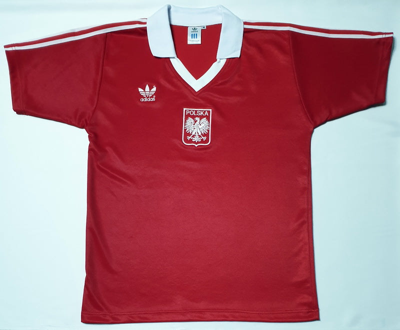 POLAND 1982 AWAY RED VINTAGE JERSEY RETRO FOOTBALL SHIRT CCPP RETRO