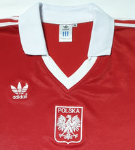 Load image into Gallery viewer, POLAND 1982 AWAY RED VINTAGE JERSEY RETRO FOOTBALL SHIRT
