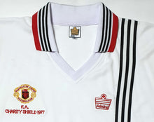 Load image into Gallery viewer, MANCHESTER UNITED 1977 CHARITY SHIELD AWAY WHITE RARE VINTAGE JERSEY RETRO FOOTBALL SHIRT
