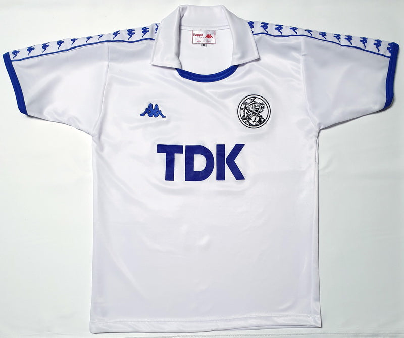 AJAX 1988 AWAY WHITE VINTAGE JERSEY RETRO FOOTBALL SHIRT