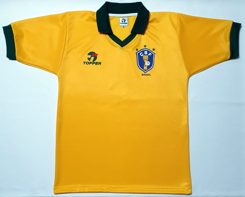 BRAZIL 1986 WORLD CUP HOME RARE VINTAGE JERSEY RETRO FOOTBALL SHIRT