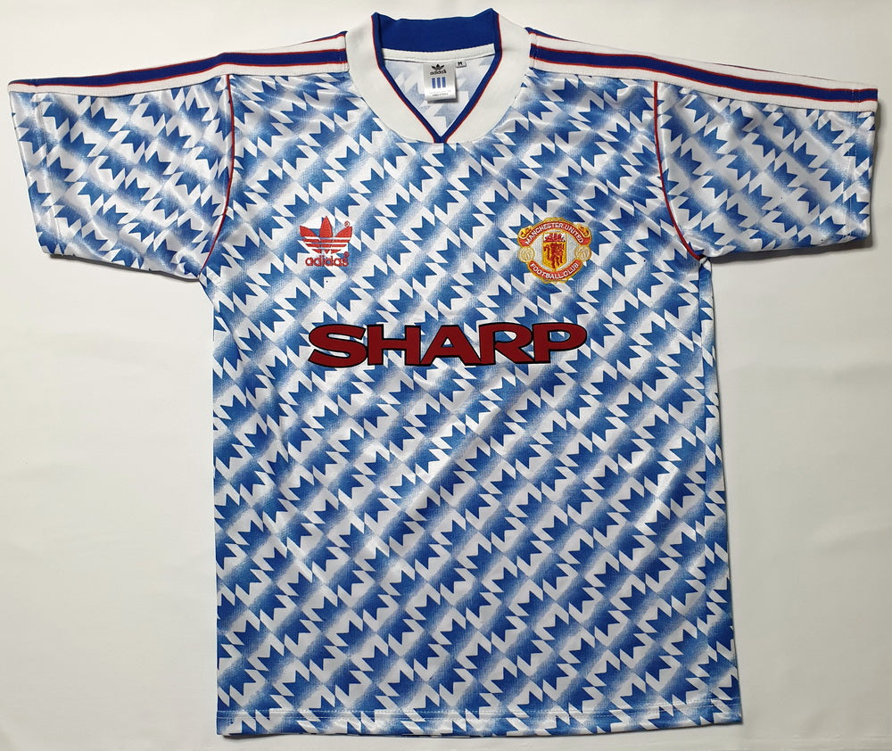 MANCHESTER UNITED 1990 AWAY VINTAGE JERSEY RETRO FOOTBALL SHIRT