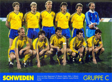 Load image into Gallery viewer, SWEDEN 1986 HOME VINTAGE JERSEY RETRO FOOTBALL SHIRT
